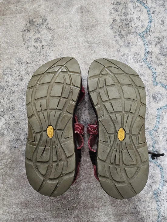 🏕 Chaco Women's Size 7 Pink & Brown Toe Loop Strappy Outdoor Sandals 🏕 - Picture 5 of 6